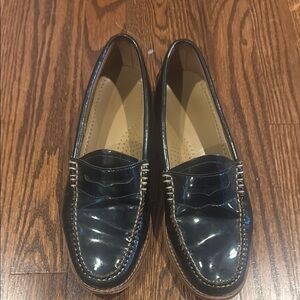 Weejuns Bass Classic Black Leather Penny Loafers Women’s Size 8.5